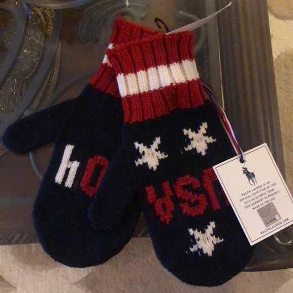 Polo Ralph Lauren 2014 Olympic Team USA Mittens Olympics - Picture 5 of 9